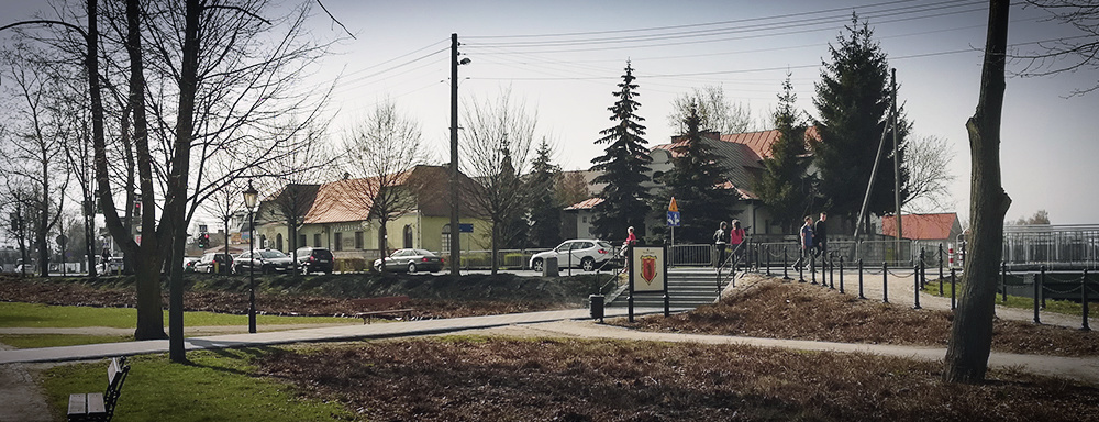 Ulica Warszawska - widok z wysokości parku miejskiego.